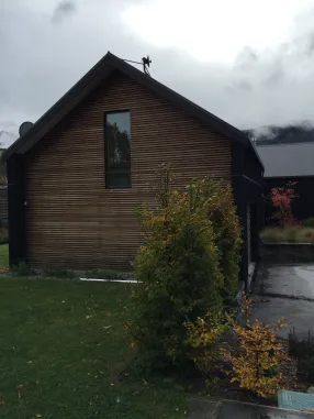 Speargrass Flat Residence — cedar gable end