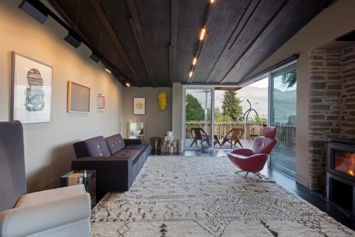 Warburton House — living area opening to the garden